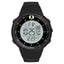 SANDA 6071 Three-split Screen LED Digital Display Luminous Stopwatch Timing Multifunctional Men Sports Electronic Watch(Black White) - British D'sire