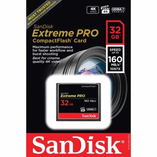 SanDisk 32GB Extreme Pro CompactFlash Memory Card - British D'sire