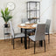 Set of 4 Grey Linen Fabric Modern Dining Chairs - Dining Chair - British D'sire