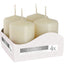 Set of 4 Pillar Candles 40X60Mm - Ivory - Pillar Candle - British D'sire