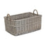 Shallow Antique Wash Storage Wicker Basket - Storage Baskets - British D'sire