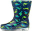 shoezone - Tornado Kids Dinosaur Navy & Green Welly - Boots - British D'sire