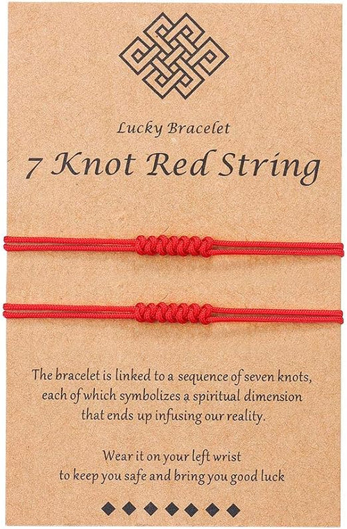 Berlin Creation - Kabbalah Red String Bracelet - 7 Knots Protection Unisex Bracelet for Luck, Love & Positivity - For your Loved Ones.
