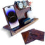 SHOPUKASA Wooden Phone Stand | Docking Station | Nightstand Organizer | Valet Tray for Men | Bedside Table | Birthday Gift for Husband, Dad | Watch & Key Holder – (Walnut) - Home Decor & Furniture - British D'sire