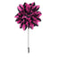 Silk Flower Lapel Pin, Black and Pink Stripes - All Products - British D'sire