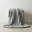 Luxury Big Cord Blanket Thick Ribbed Throw Ultimate Comfort Warmth - Silver