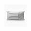 Luxury Embellished Oblong Cushion with Satin Finish Decorative Accent Pillow for Sofa And Bed - Silver