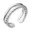 Silver ring 925 pure sterling double chains rings elegant silver band rings for women gift for special occasions - Rings - British D'sire