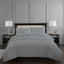 Ruffle Design Duvet Cover Soft Elegant Bedding Set with Pillowcases - King - Silver