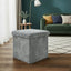 Teddy Soft Square Storage Box with Lid Elegant Organizer for Any Room - Silver