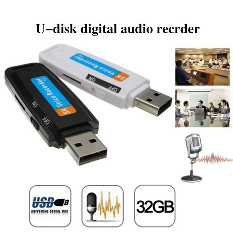 SK001 Professional Rechargeable U-Disk Portable USB Digital Audio Voice Recorder Pen Support TF Card - British D'sire