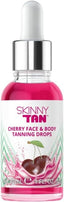 Skinny Tan Cherry Face Tanning Drops - Face & Body Drops, Cherry Extract, Aloe Vera, Vitamin E, Enhance Your Complexion, Transform Skincare Into Gradual, Vegan & Cruelty Free Skincare, 30ml - British D'sire