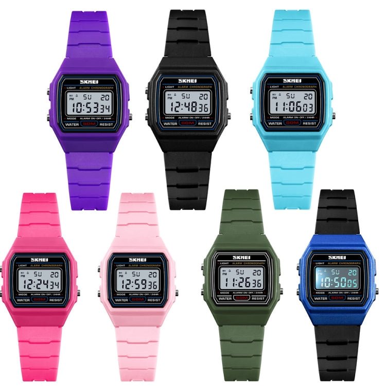 SKMEI 1460 Children Luminous Multifunctional Waterproof Thin Sports Watch(Army Green) - British D'sire