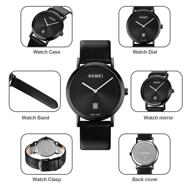 SKMEI 1907 Multifunctional Men 30M Waterproof Fashion Quartz Digital Wrist Watch(Gold) - British D'sire