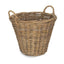 Small Round Grey Rattan Log Basket - Log Baskets - British D'sire