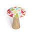 Small Wooden Mushroom - Pastel Hearts - Enamel Mushrooms - British D'sire