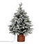 Snowy Norway Fir Pre-Lit Led 300L Fir Tree In Rattan Pot - Christmas Decor - British D'sire