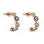 Stylish Eye Hoop Earrings by Del Corso - Crafted in 9K Rose Gold, lightweight at 2.3 g, chic design for women, featuring premium materials, offering elegance, durability, and symbolic protection - Hoop Earrings - British D'sire