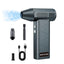 SUITU ST - 8113 Outdoor Turbine Fan Home Lithium - ion Dust Blower Handheld Hair Dryer, Style: Blower+Vacuum Cleaner Gray - British D'sire