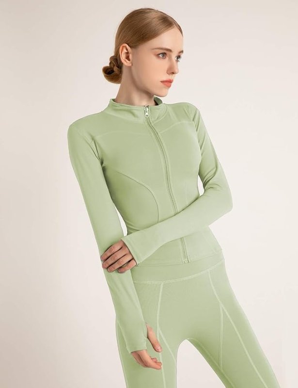 Sukany Women's Slim Fit Lightweight Athletic Full Zip Stretchy