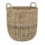 Tall Round Fireside Grey Rattan Log Basket - Log Baskets - British D'sire