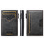 The Suteni denim double - sided card slot button automatically ejects the card box(Black) - British D'sire