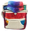 Tiedye Hemp Messegner Bag 2 Zip & Flop - Pure Hemp and Cotton Bags - British D'sire