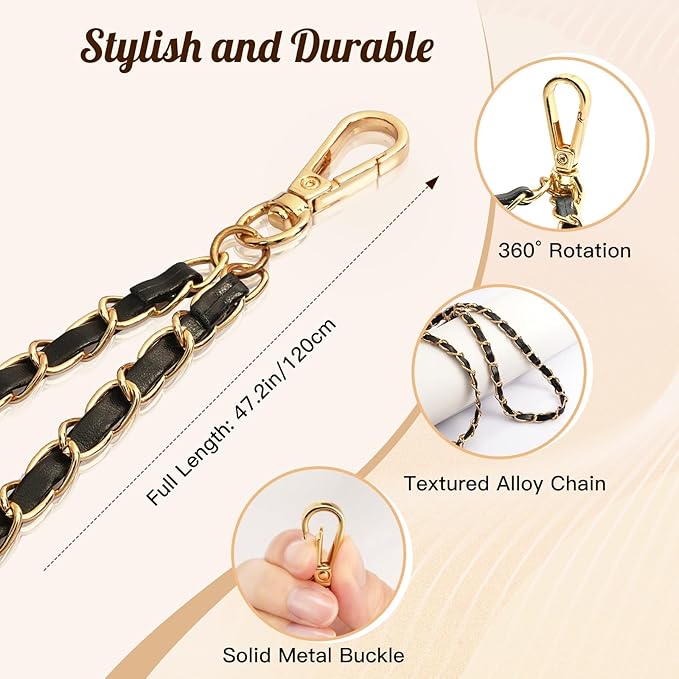 TiMOVO Universal Phone Lanyard, Metal Cell Phone Chain Anti - Theft Crossbody Strap for iPhone 16, 15 and Most Smartphones, Cell Phone Neck Holder for Women, Gold & Black - Lanyards & Wrist Straps - British D'sire