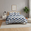 Triangle Duvet Set Stylish Geometric Print Bedding for Bedroom Decor - King - British D'sire