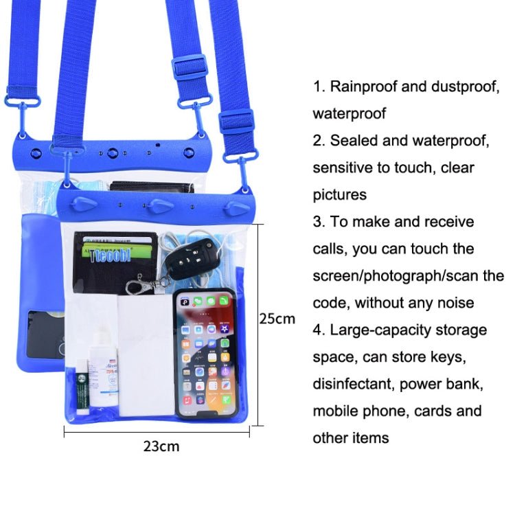 Tteoobl T-019A Sundries Storage Bag Phone Waterproof Shoulder Messenger Bag, Size: One Code(Blue) - British D'sire