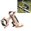 Universal Non - rotatable Aluminum Alloy Fixing Frame Motorcycle Bicycle Mobile Phone Holder (Gold) - British D'sire