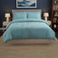 Velvet Leaf Design Duvet Cover Elegant Soft Touch Luxury Bedding - King - British D'sire