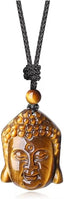 Viaan COAI Buddha Prayer Necklace, Black Obsidian Necklace/Tiger Eye Necklace/Golden Obsidian Necklace - Necklaces & Pendants - British D'sire