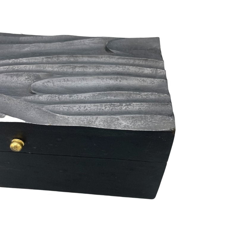 Vintage Deco - Multi Purpose Box - 22X12X10cm - Black Swirls - Storage Boxes - British D'sire