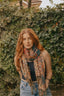 Vintage Floral Tassel Luxe Pashmina in Dark Teal/Gold - Scarves & Snoods - British D'sire