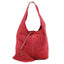 Italian Designer Soft Suede Leather Shoulder Bag-Swolit Bellissima - Coral