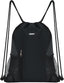WANDF Drawstring Backpack Sports Gym Sackpack with Mesh Pockets Water Resistant String Bag for Women Men Children - Gym Bags - British D'sire