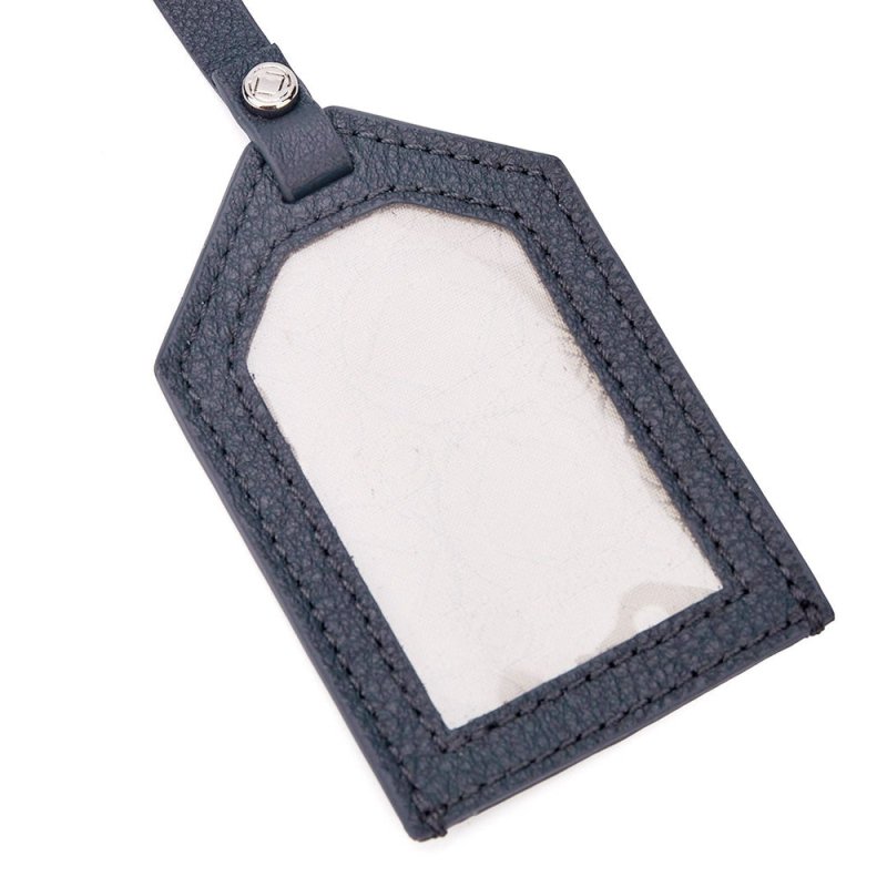 Warrior Navy Silver with Personalisation - Pre - Order Oct Delivery - SMALL LEATHER GOOD - British D'sire
