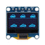 Waveshare 0.96 inch OLED Display Module, 128×64 Resolution, SPI / I2C Communication(E Blue) - British D'sire