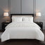 Ruffle Design Duvet Cover Soft Elegant Bedding Set with Pillowcases - Super King - White