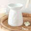 White Ceramic Buddha Face Oil Burner and Wax Warmer - British D'sire