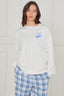 White Cherry Print Pjs - Loungewear - British D'sire