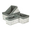 White Grey LinedScandi Storage Basket With Grey Lining - Storage Baskets - British D'sire