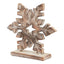 White Wash Collection Wooden Snowflake Decoration - Christmas Decor - British D'sire