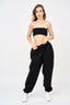 Woman's Bandeau Crop Top And Jogger Set - Outfit Sets - British D'sire