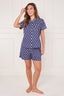 Women’s 100% Cotton Button - Up PJ Shorts Set with Pockets - Loungewear pjs - British D'sire