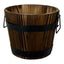 Wooden Barrel with 2 Metal Bands and handles - Home Decor - British D'sire
