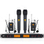 XTUGA A400 - HB Professional 4 - Channel UHF Wireless Microphone System with 2 Handheld & 2 Headset Microphone(EU Plug) - British D'sire