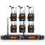 XTUGA RW2080 UHF Wireless Stage Singer In - Ear Monitor System 6 BodyPacks(US Plug) - British D'sire