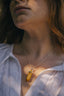 Yellow Jade Crystal Point Necklace in Silver - Necklaces - British D'sire